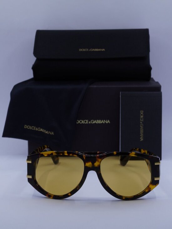 Dolce & Gabbana DG4499 3330/85 Aviator Sunglasses - Havana/Yellow